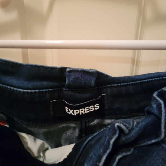 Express Paper Bag Dark Wash Jeans Size 12p - Picture 3 of 8